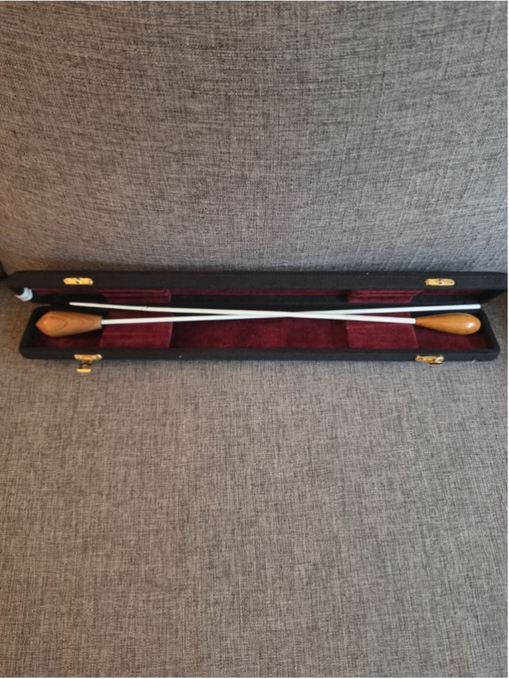 TAKT Custom Conducting Baton Set Hard Case 15" Teardrop Wood Handle 1 Baton Good